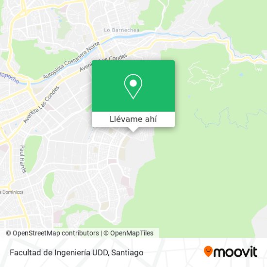 Mapa de Facultad de Ingeniería UDD