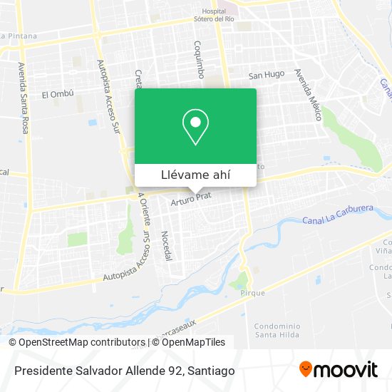 Mapa de Presidente Salvador Allende 92