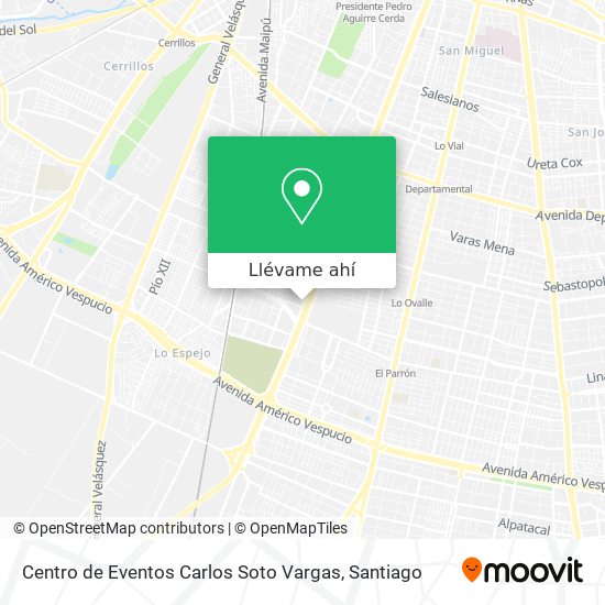 Mapa de Centro de Eventos Carlos Soto Vargas