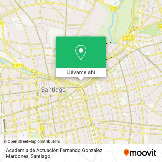 Mapa de Academia de Actuación Fernando González Mardones