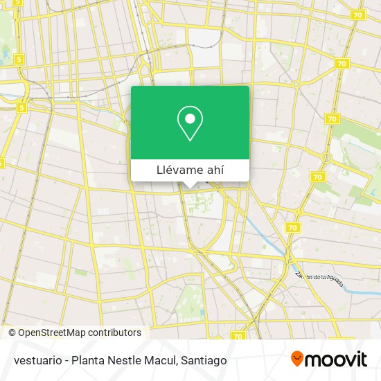 Mapa de vestuario - Planta Nestle Macul