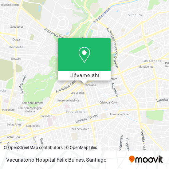 Mapa de Vacunatorio Hospital Félix Bulnes
