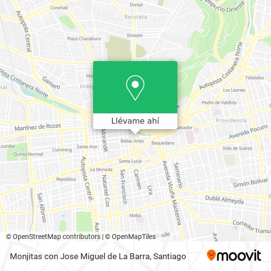 Mapa de Monjitas con Jose Miguel de La Barra