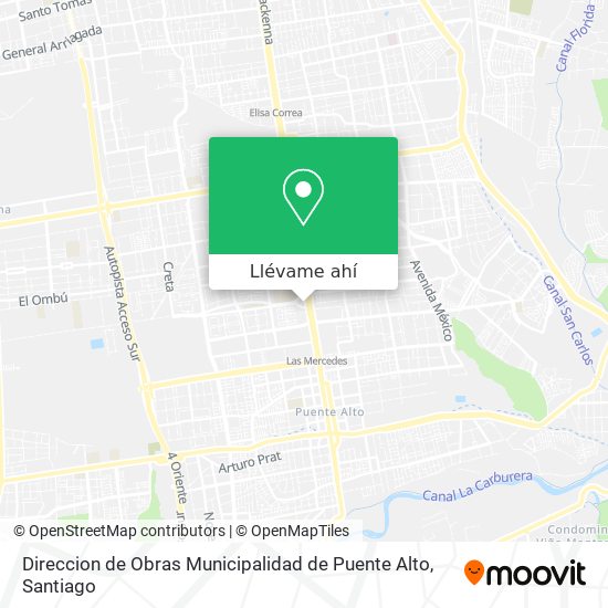 Mapa de Direccion de Obras Municipalidad de Puente Alto