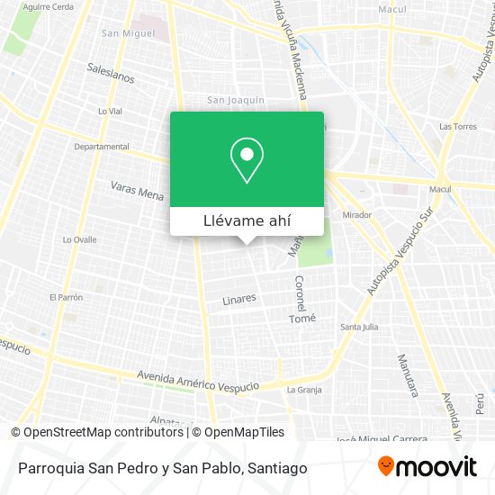 Mapa de Parroquia San Pedro y San Pablo