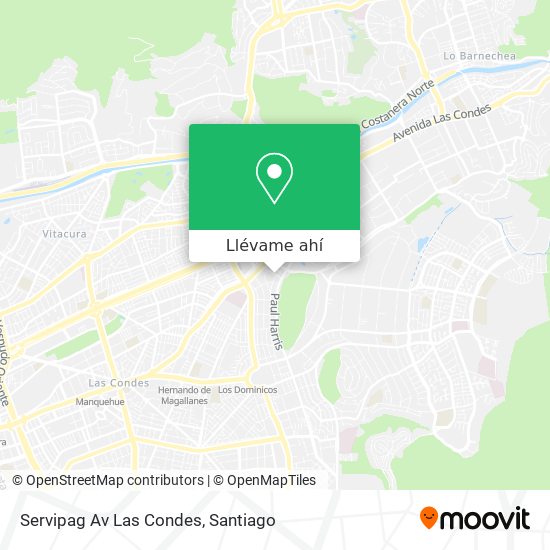Mapa de Servipag Av Las Condes