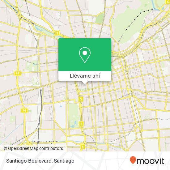 Mapa de Santiago Boulevard