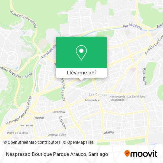 Mapa de Nespresso Boutique Parque Arauco