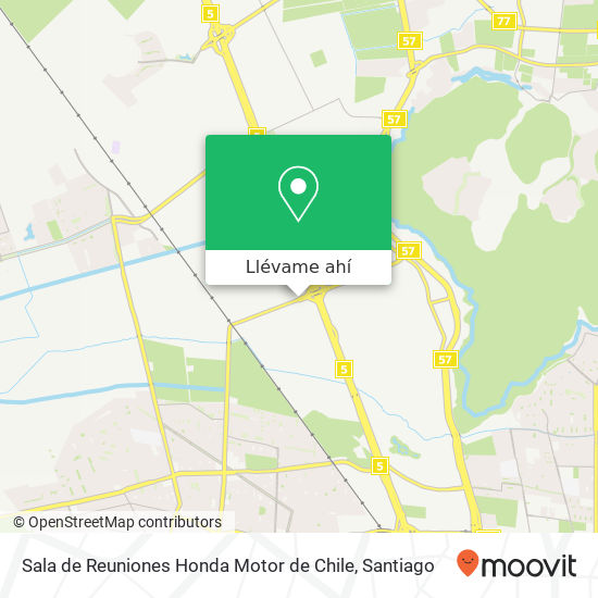 Mapa de Sala de Reuniones Honda Motor de Chile