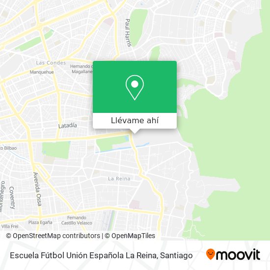Mapa de Escuela Fútbol Unión Española La Reina