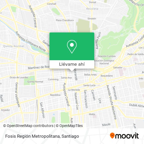 Mapa de Fosis Región Metropolitana