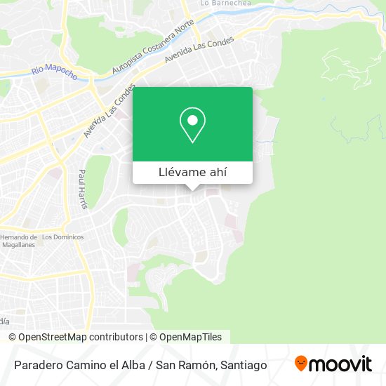 Mapa de Paradero Camino el Alba / San Ramón