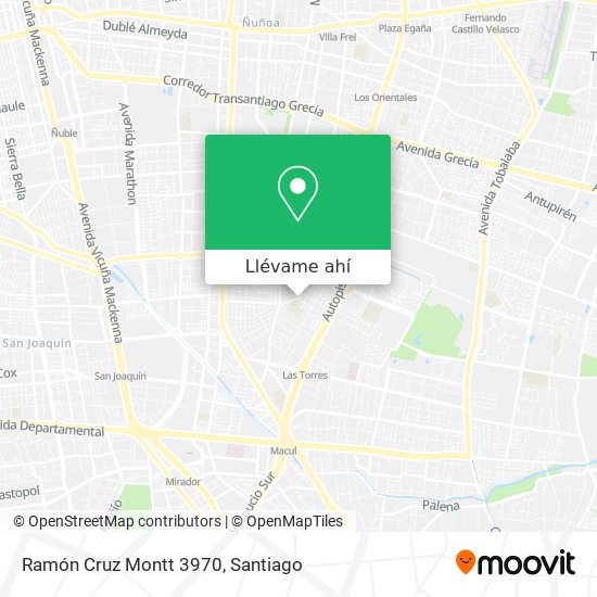 Mapa de Ramón Cruz Montt 3970