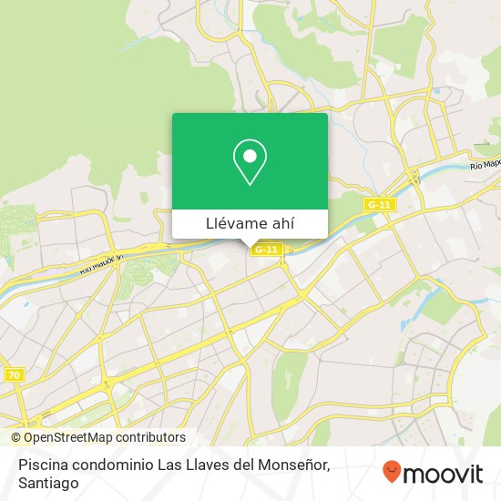 Mapa de Piscina condominio Las Llaves del Monseñor