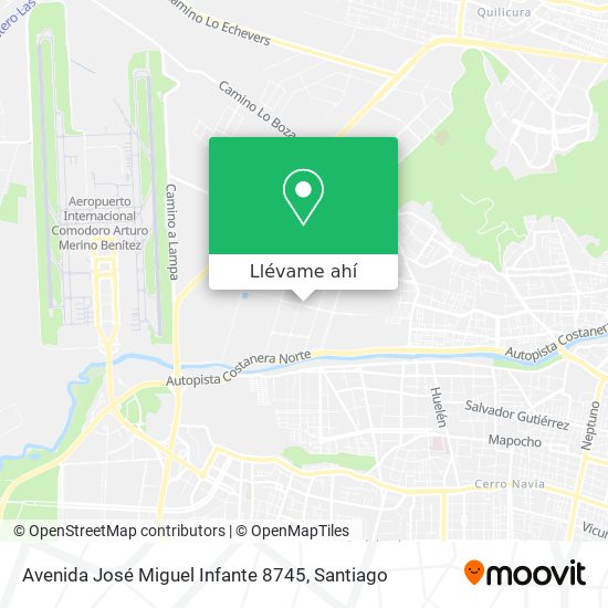 Mapa de Avenida José Miguel Infante 8745