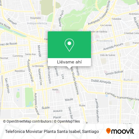 Mapa de Telefónica Movistar Planta Santa Isabel