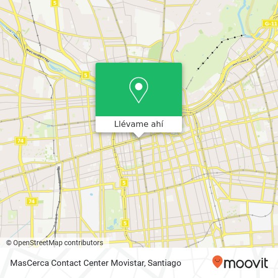 Mapa de MasCerca Contact Center Movistar
