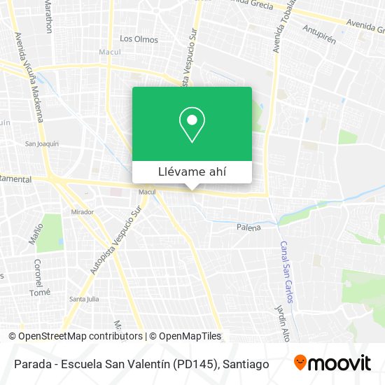 Mapa de Parada - Escuela San Valentín (PD145)