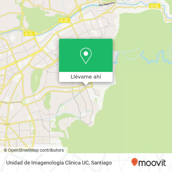 Mapa de Unidad de Imagenologia Clinica UC