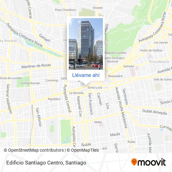 Mapa de Edificio Santiago Centro
