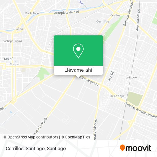 Mapa de Cerrillos, Santiago