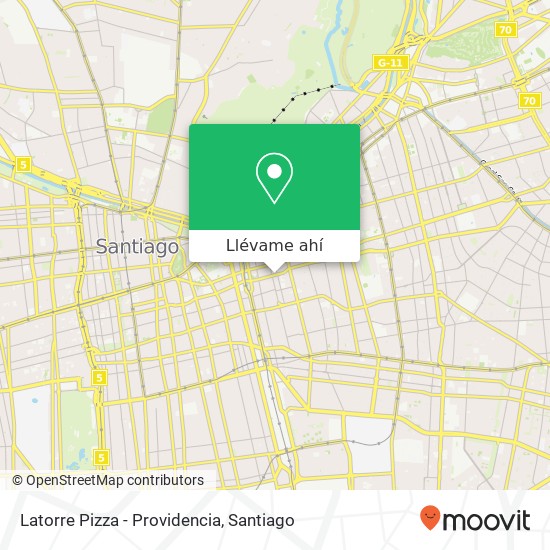 Mapa de Latorre Pizza - Providencia