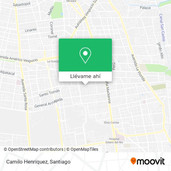 Mapa de Camilo Henríquez