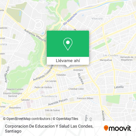 Mapa de Corporacion De Educacion Y Salud Las Condes