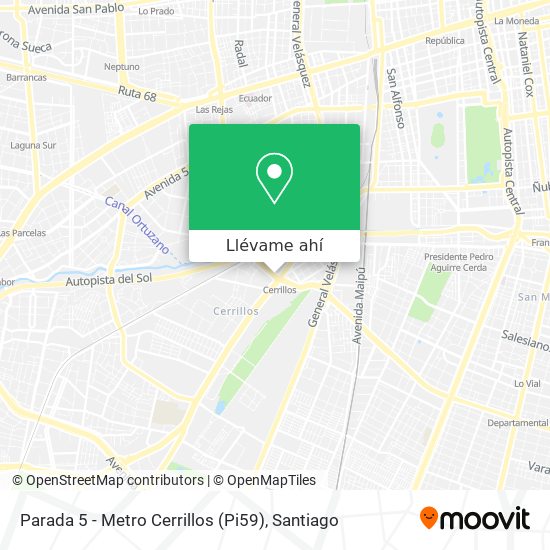 Mapa de Parada 5 - Metro Cerrillos (Pi59)