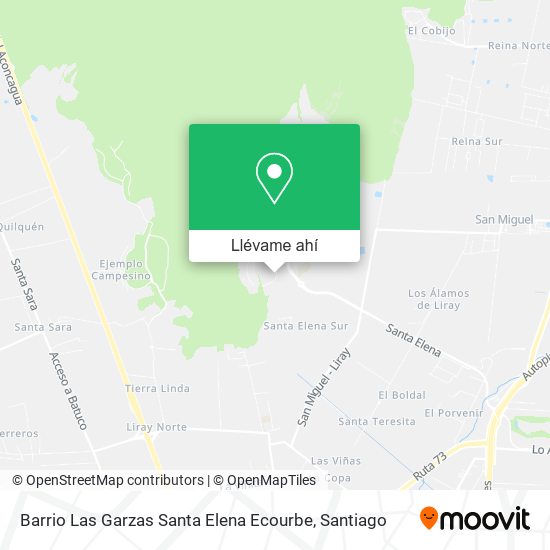 Mapa de Barrio Las Garzas Santa Elena Ecourbe