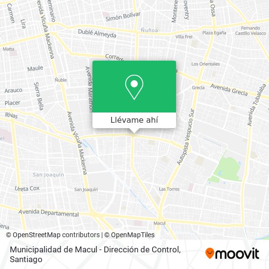 Mapa de Municipalidad de Macul - Dirección de Control