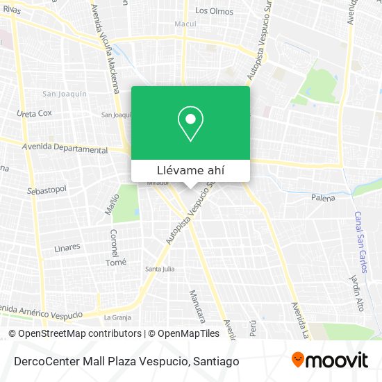 Mapa de DercoCenter Mall Plaza Vespucio
