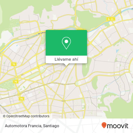 Mapa de Automotora Francia
