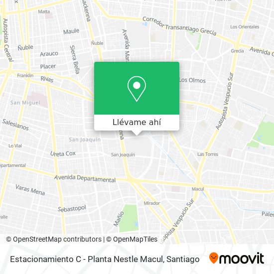 Mapa de Estacionamiento C - Planta Nestle Macul