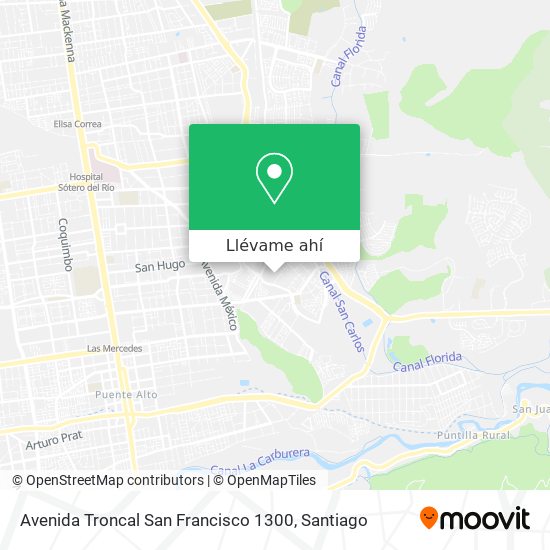 Mapa de Avenida Troncal San Francisco 1300