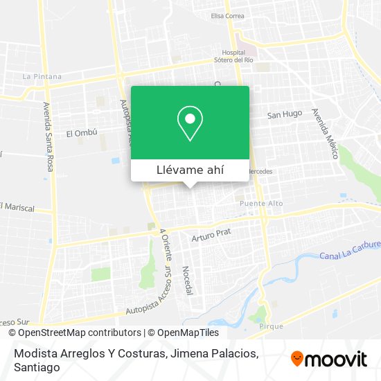 Mapa de Modista Arreglos Y Costuras, Jimena  Palacios