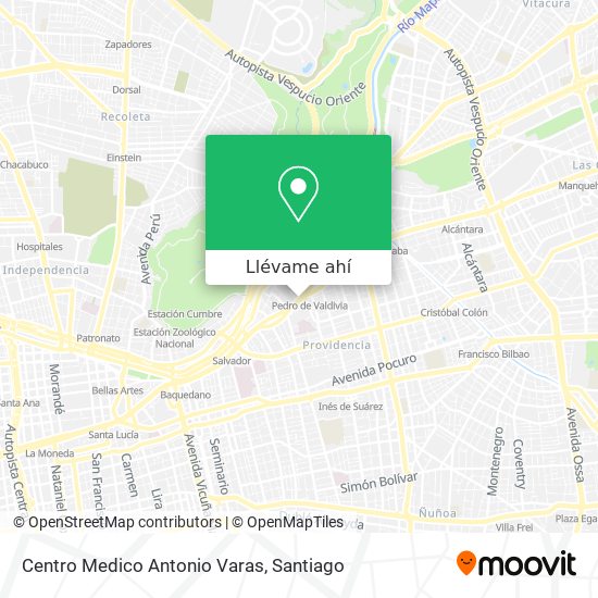 Mapa de Centro Medico Antonio Varas
