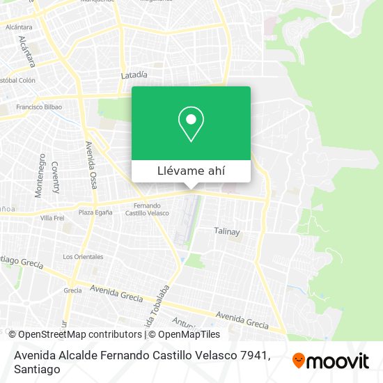 Mapa de Avenida Alcalde Fernando Castillo Velasco 7941