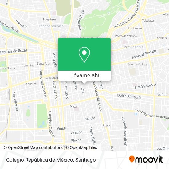 Mapa de Colegio República de México