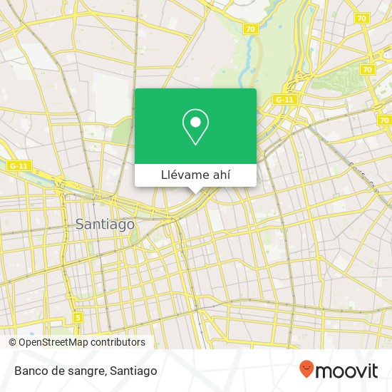 Mapa de Banco de sangre