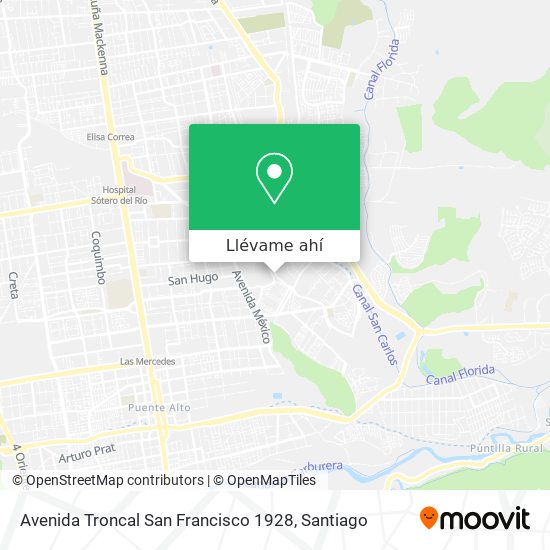 Mapa de Avenida Troncal San Francisco 1928