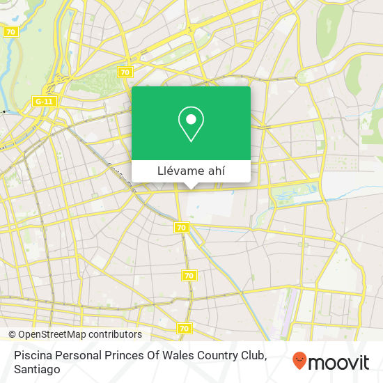 Mapa de Piscina Personal Princes Of Wales Country Club