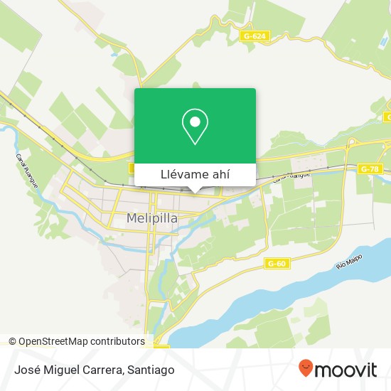Mapa de José Miguel Carrera