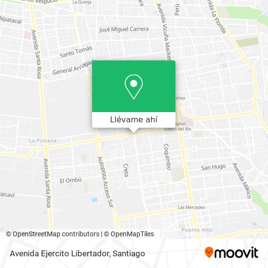 Mapa de Avenida Ejercito Libertador