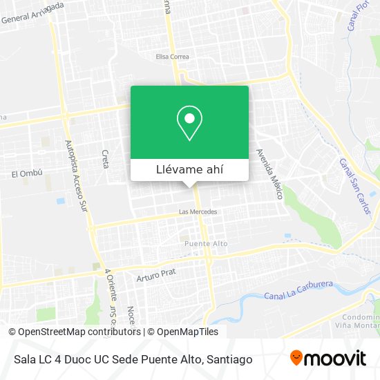 Mapa de Sala LC 4 Duoc UC Sede Puente Alto