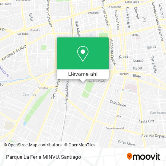Mapa de Parque La Feria MINVU