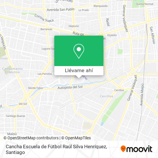 Mapa de Cancha Escuela de Fútbol Raúl Silva Henríquez