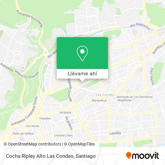 Mapa de Cocha Ripley Alto Las Condes