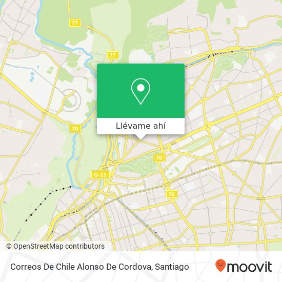 Mapa de Correos De Chile Alonso De Cordova