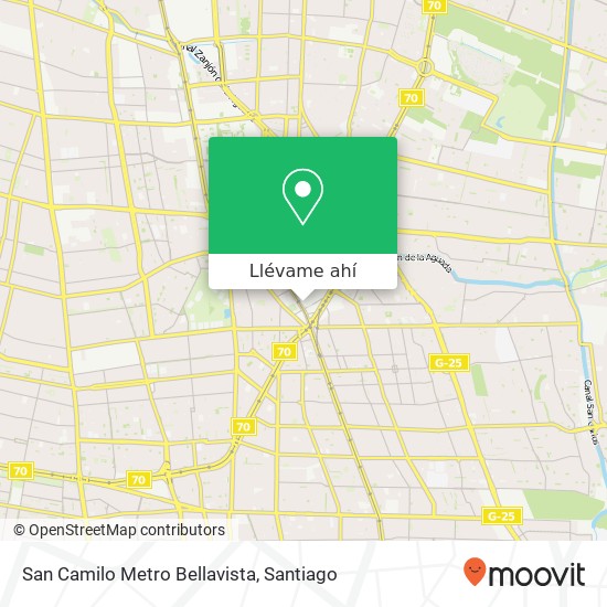 Mapa de San Camilo Metro Bellavista